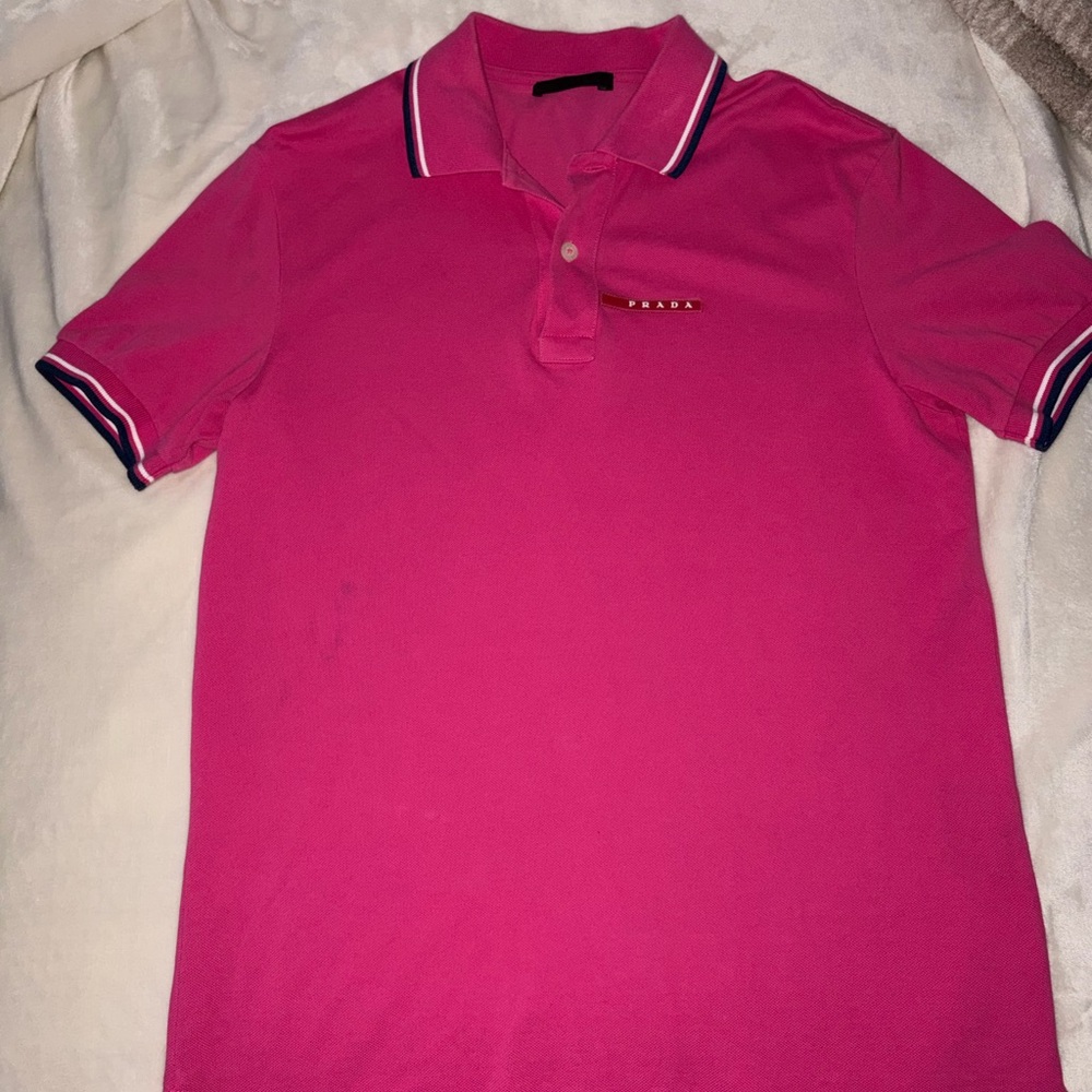 Prada Vibrant Pink Polo Shirt